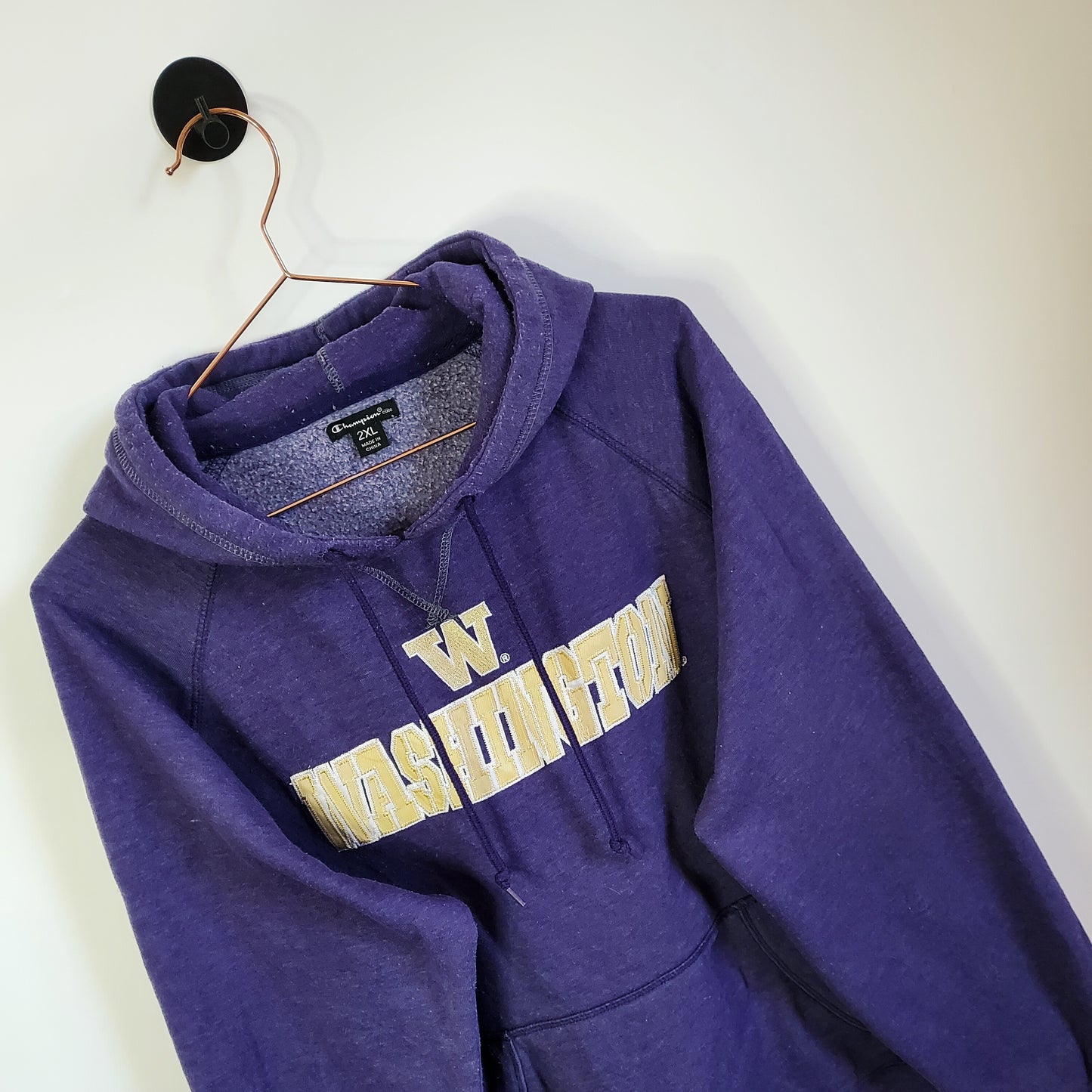 Vintage Washington University Embroidered Hoodie Purple Size XXL