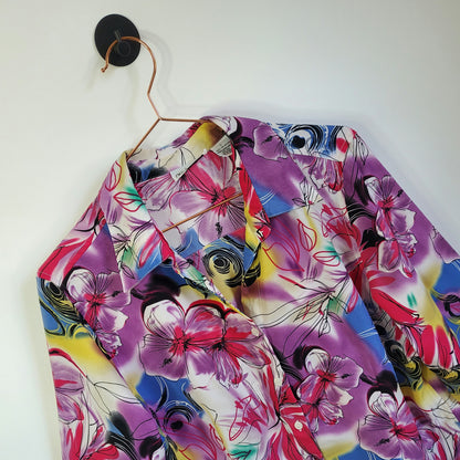 Vintage 90s Floral Blouse | Size 12