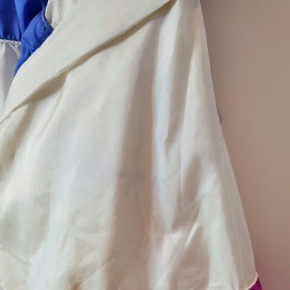 Vintage 90s Vintage Block Colour Windbreaker Jacket White Blue Pink Size XL