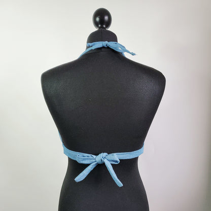 Reworked Denim Bralette - Size 12-16