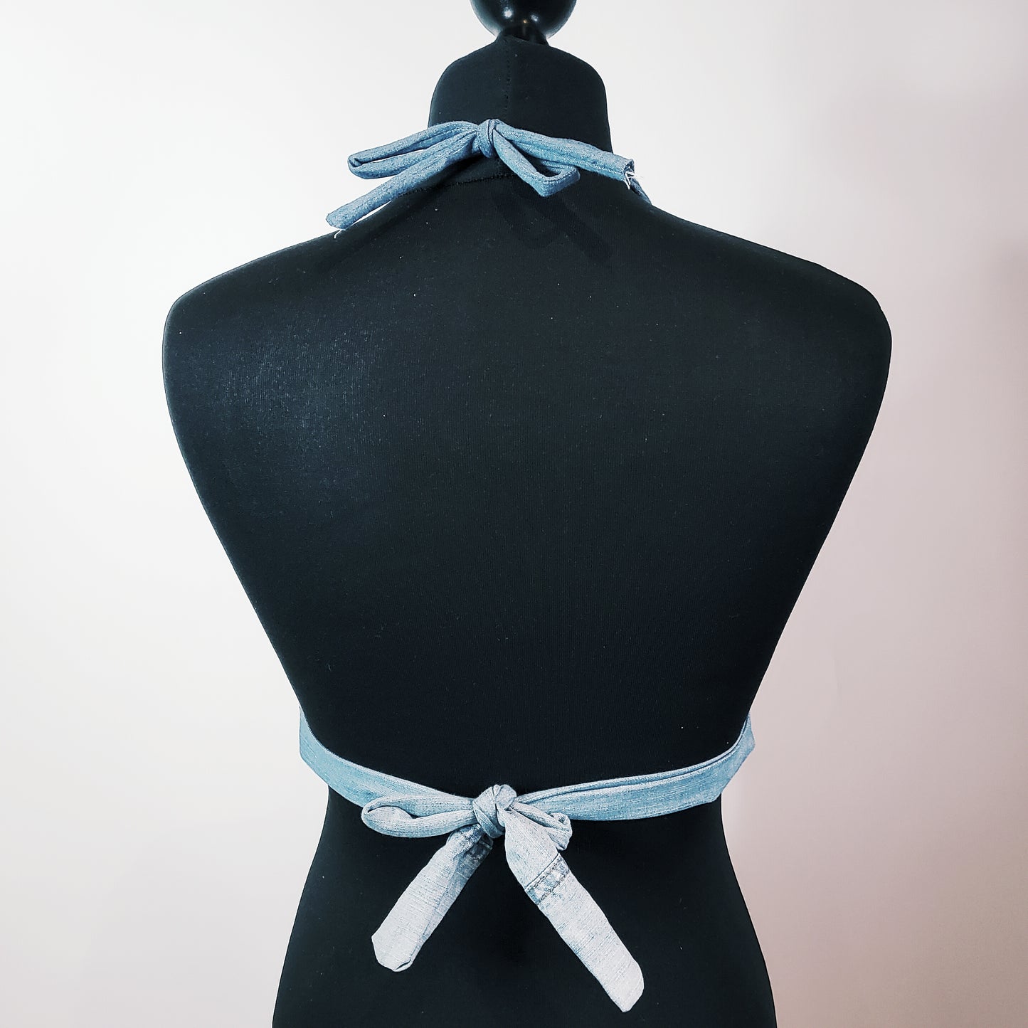 Vintage Recovery Reworked Denim Bralette Size 8 to 12