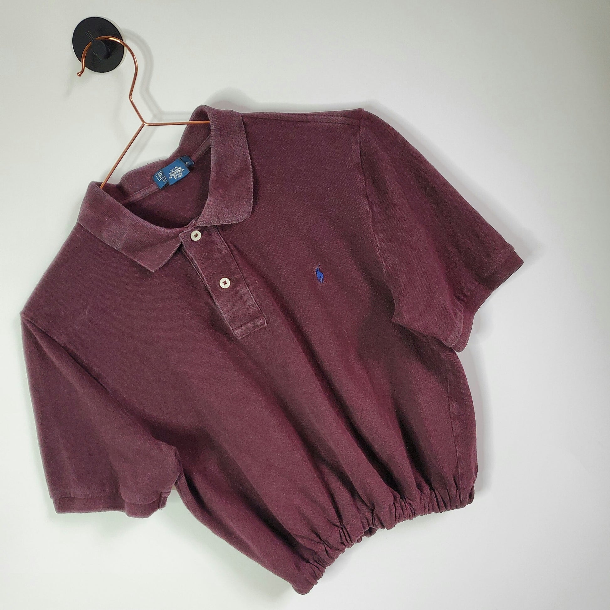 Reworked Ralph Lauren Polo Shirt Purple Size 8-10