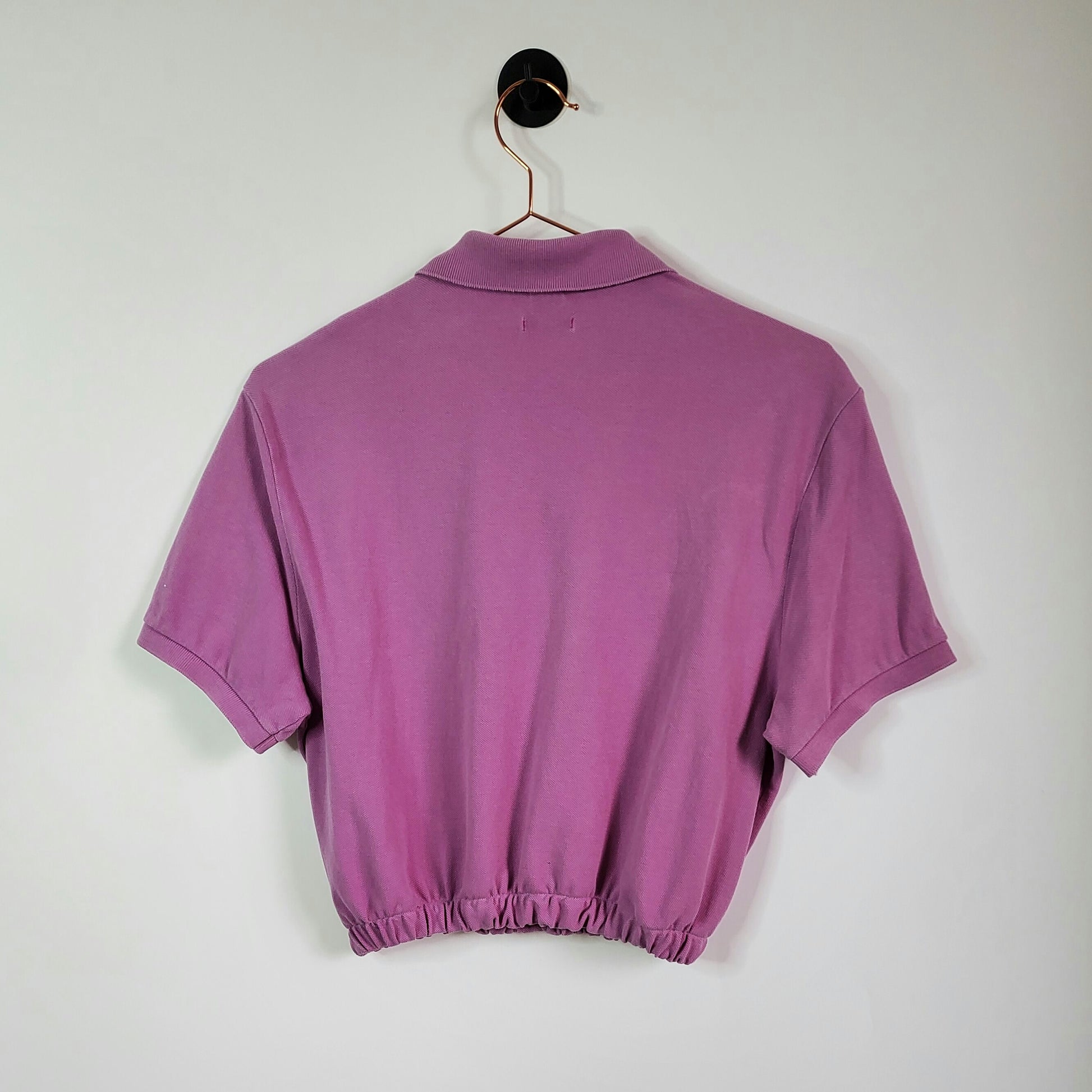 Reworked Crop Ralph Lauren Polo Shirt Purple Size 10-12