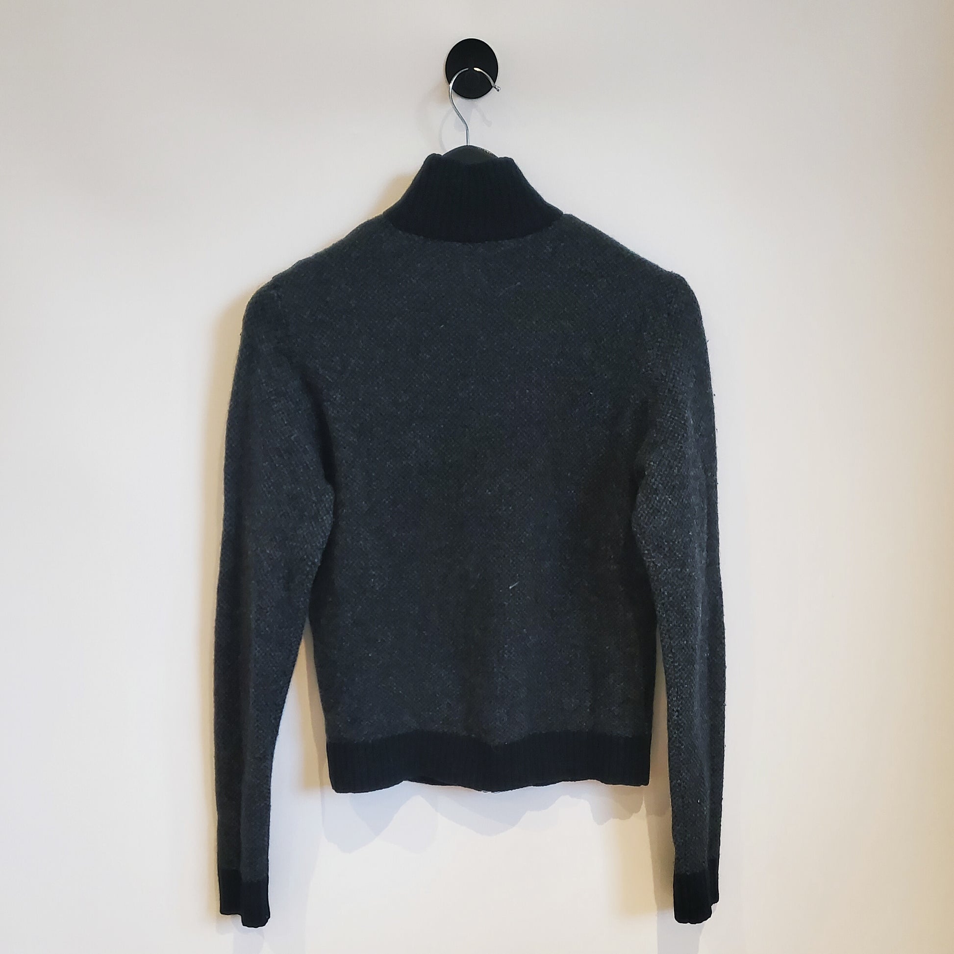 Ralph Lauren Lamb's Wool Knitted Jumper = Grey and Black Size 8-10