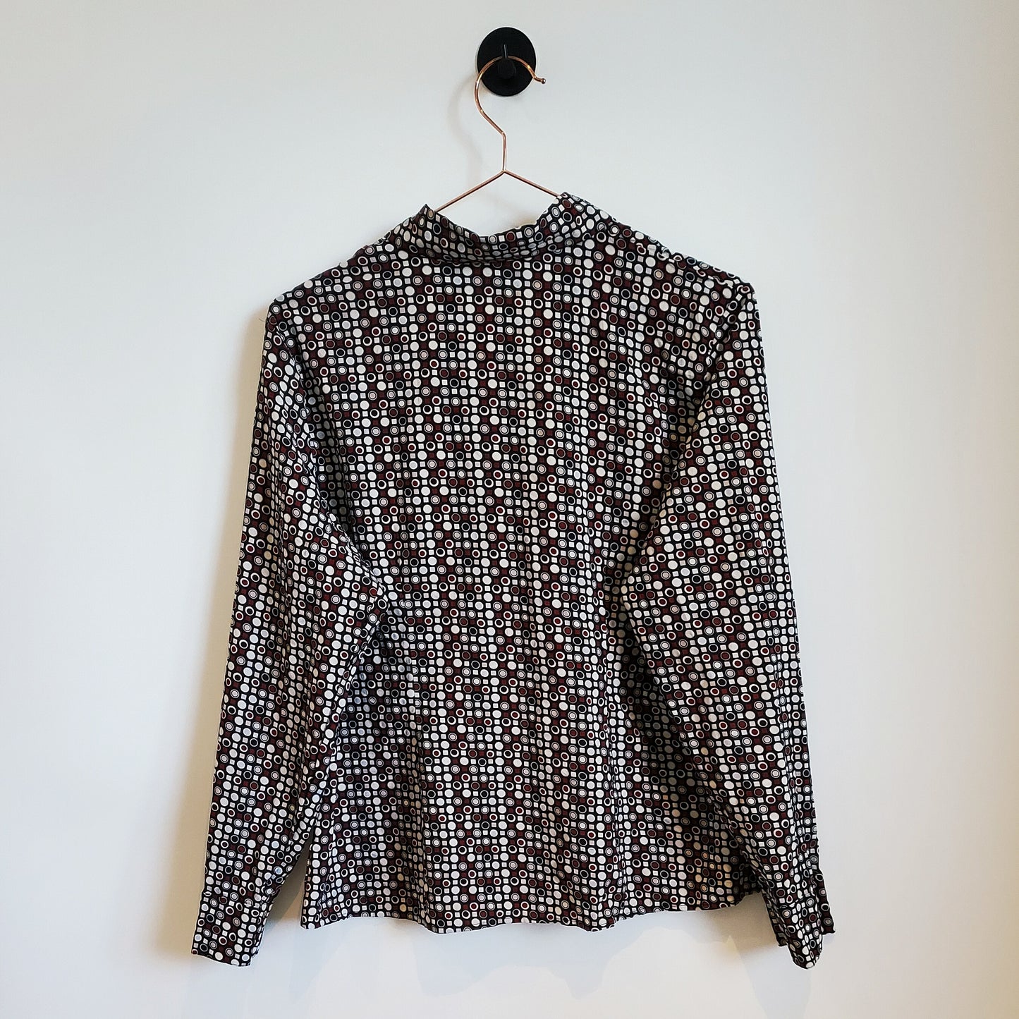 Vintage 90s Blouse Black and Red Size 8-10