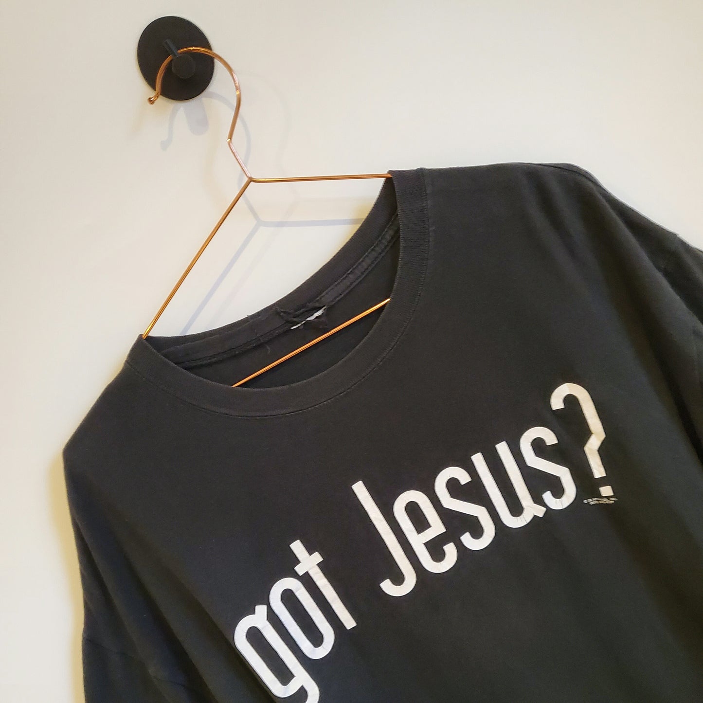 Vintage 90's Got Jesus? Slogan Graphic T-shirt | Size L