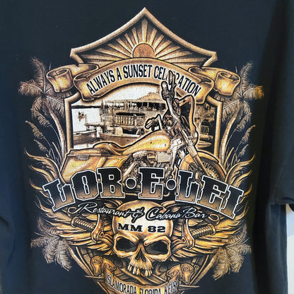 Vintage LOR.E.LIE Biker Graphic T-shirt | Size XL