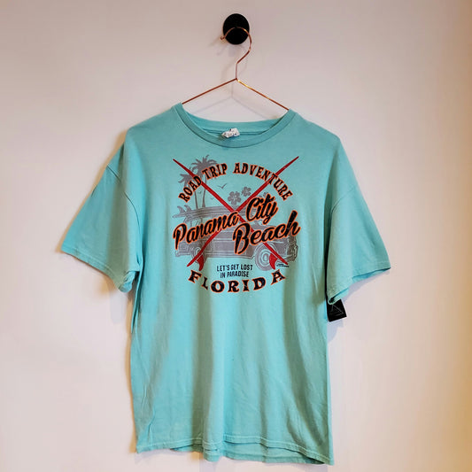 Retro Florida Beach Graphic T-shirt | Size L