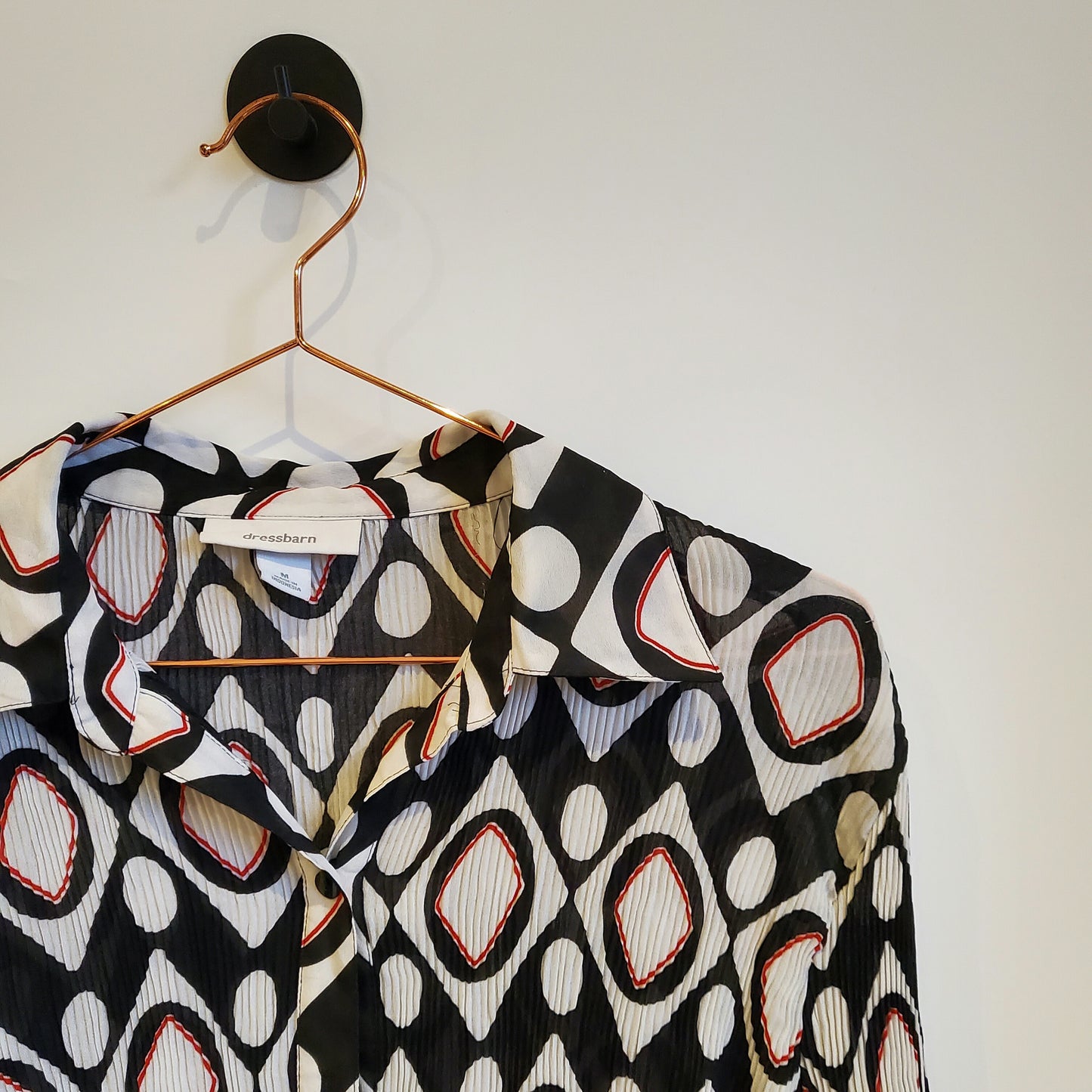 Vintage 90s Abstract Blouse | Size M