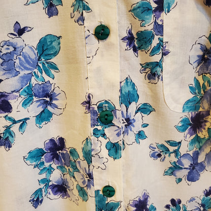 Vintage 90s Floral Blouse | Size 10