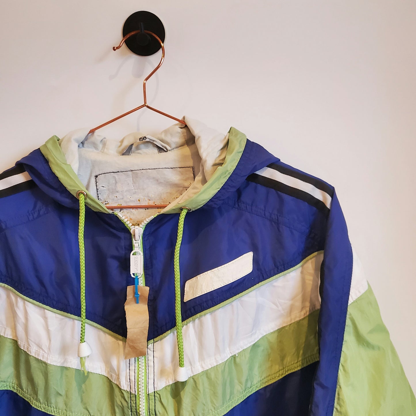 Vintage 90s Hooded Windbreaker Jacket | Size S