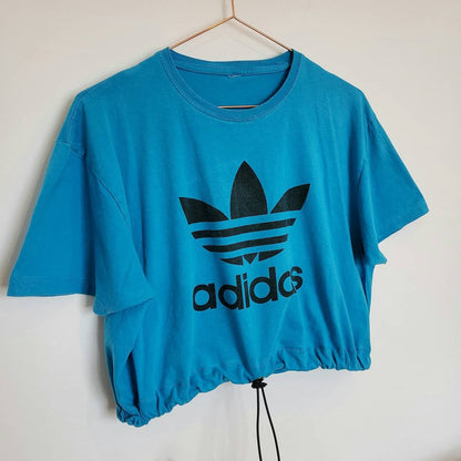 Reworked Upcycled Adidas Crop Top | Size 12-14