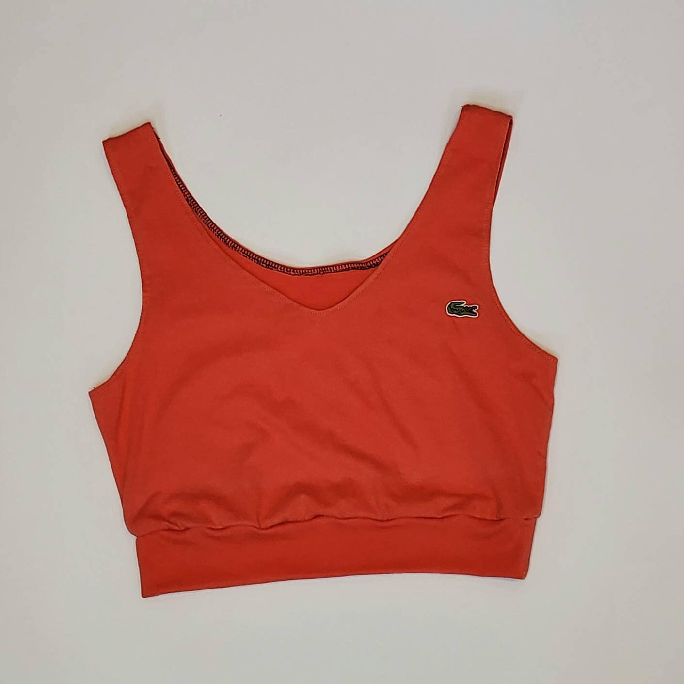 Reworked Lacoste Crop Tank Top | Size 6-8